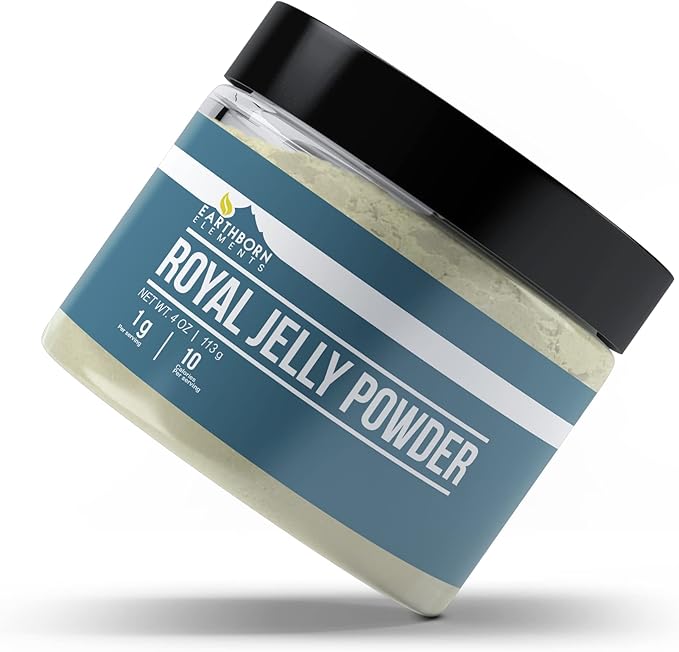 Earthborn Elements Royal Jelly Powder (4 oz), Resealable Jar, Pure & Non GMO
