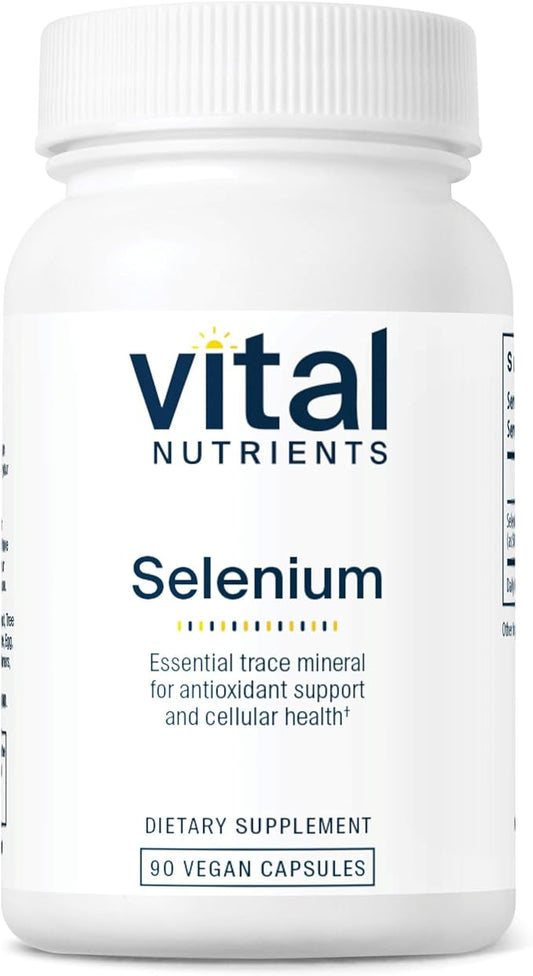Vital Nutrients - Selenium - Powerful Antioxidant Support - 90 Vegetarian Capsules per Bottle - 200 mcg