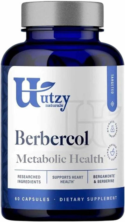 Berbercol | 500mg Citrus Bergamot (as Bergamonte) & Berberine | Naturally Supports Heart Health and More | 60 Capsules