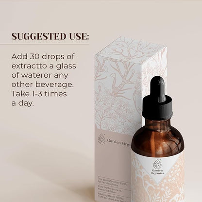 Stinging Nettle Root USDA Organic Alcohol-Free Extract | Dietary Supplement, High-Potency Tincture | Natural Certified Organic Stinging Nettle (Urtica dioica) Dried Root (4 oz)