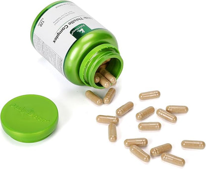 2 Bottles Milk Thistle Silymarin Marianum 630 mg Per Bottle - Total 240 Capsules