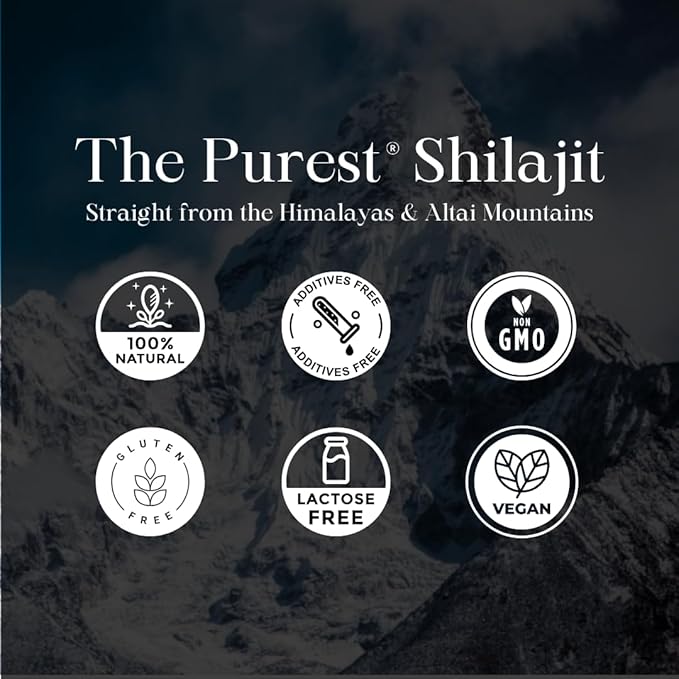 Pure Himalayan Shilajit, High Nutritional Potency, Grade A Shilajit Resin with 85+ Plant-Derived Trace Minerals and Fulvic Acid, Energy & Immune Suport for Men & Women, 3rd Party US Lab Tested (115g)