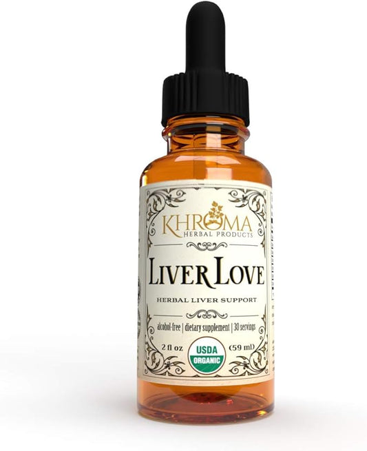 Liver Love - Organic Liver Support - 2 oz Liquid Dietary Supplement - Alcohol Free