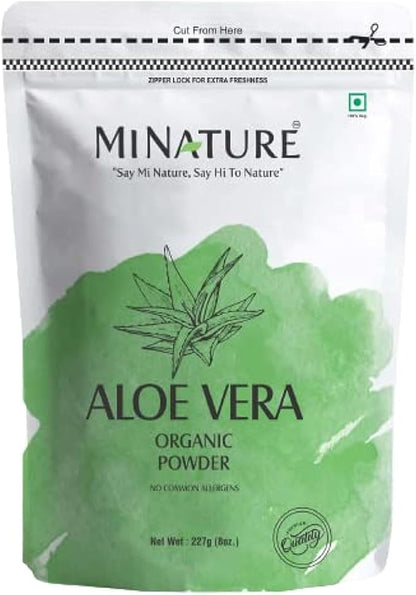 minature Hair Care Combo Set of Aloe Vera Powder & Hibiscus Powder | 227g Each | Pure & Natural | Free from Chemical & Preservatives