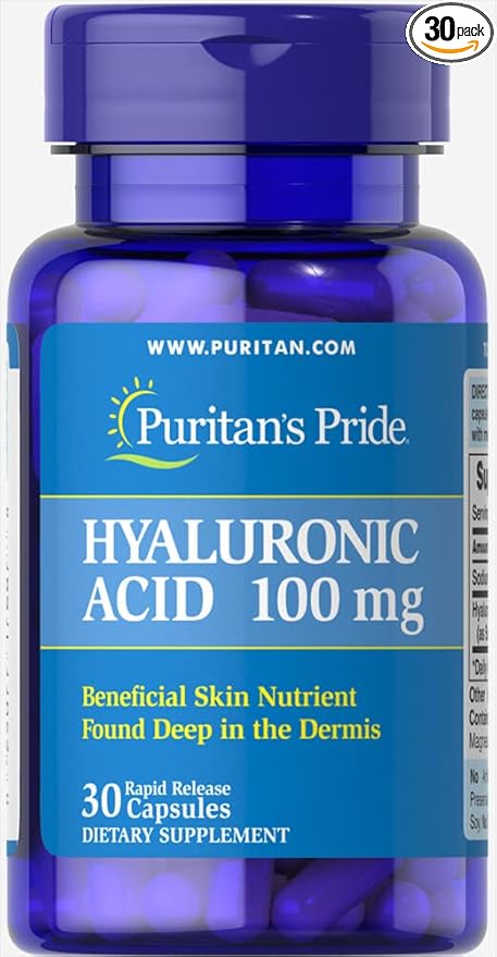 Puritan's Pride Hyaluronic Acid 100 mg-30 Capsules