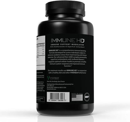 Immune HD Support Supplement | Elderberry, Echinacea, Vitamin C, D3, Zinc, Turmeric & Superfruit Antioxidants | Immune Health & Wellness Formula | 60 Capsules