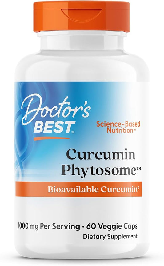Doctors Best Curcumin Phytosome, Bioavailable Curcumin, Non-GMO, Gluten Free, Soy Free, Vegan 60 Veggie Caps