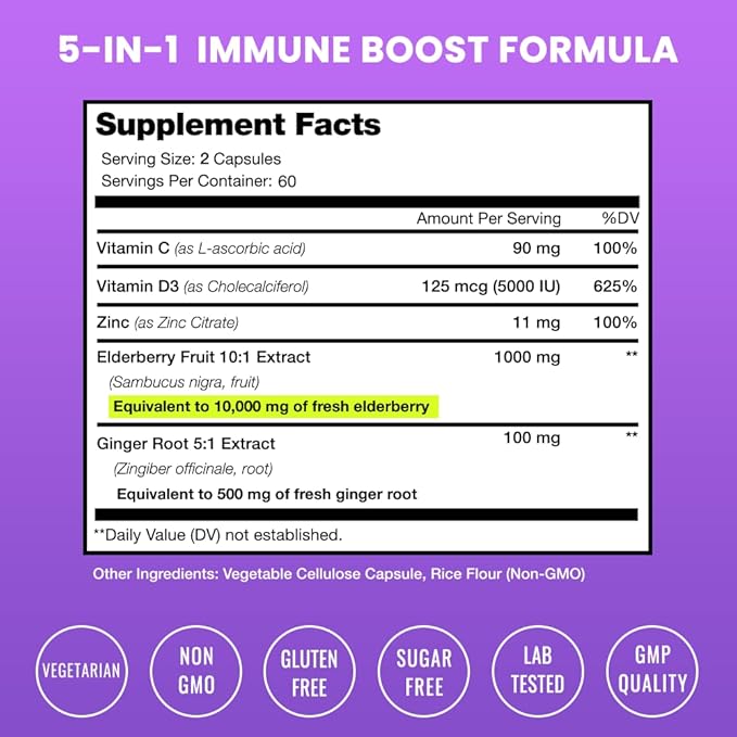 NutraChamps Elderberry Capsules and Gummies Bundle