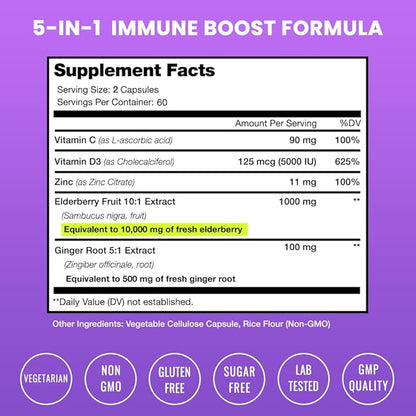 NutraChamps Elderberry Capsules and Gummies Bundle