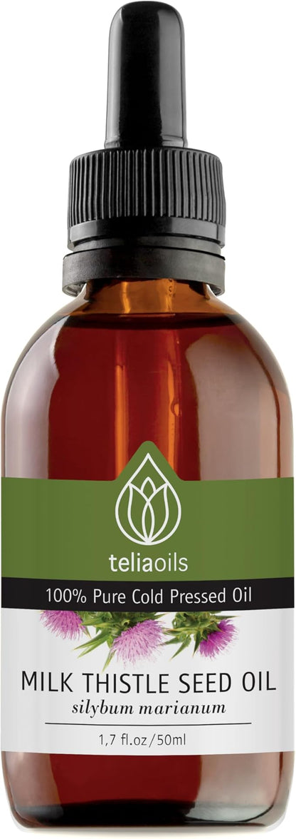 Teliaoils Milk Thistle Seed Oil Supplement (1.7 Fl oz)