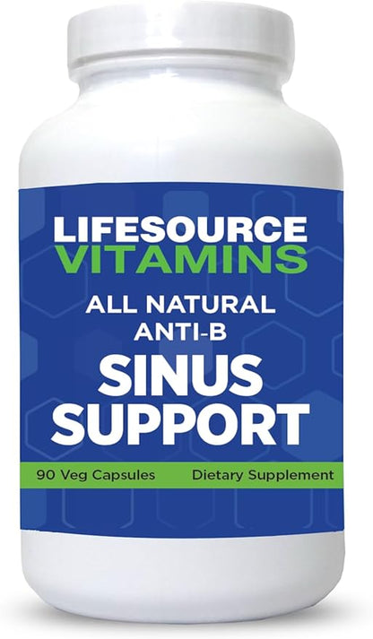 All Natural Anti-B Sinus Support – 14 All Natural Ingredients - 90 Capsules - Proprietary Formula