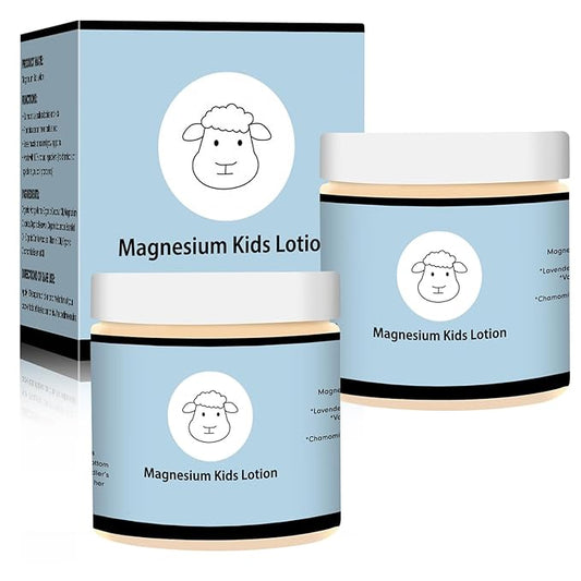 Magnesium Lotion for Kids,Magnesium Lotion for Sleep Kids,Topical Magnesium Cream to Help Calm Before Bed and During the Night,8 sheep Magnesium Cream - Kid Safe, 4 oz (2)