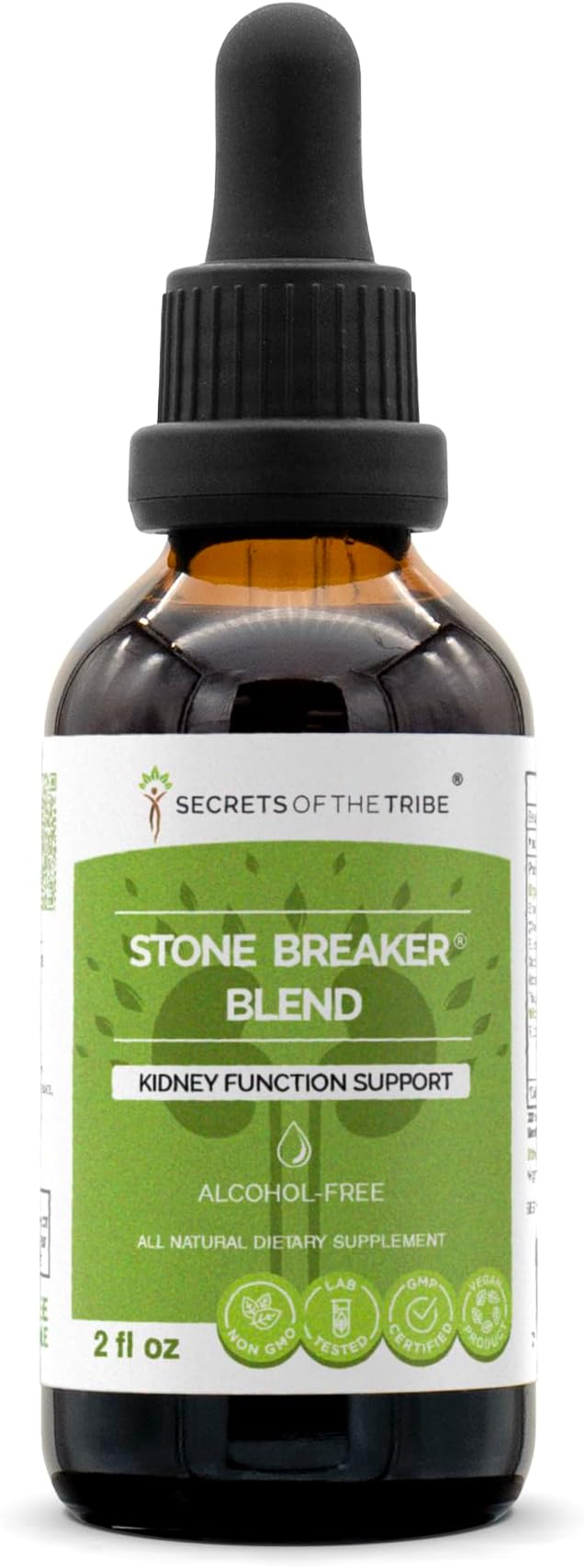 Secrets of the Tribe Stone Breaker Blend Alcohol-Free Extract, Stonebreaker, Burdock, Yucca, Goldenrod, Horsetail,Tribulus. Glycerite Tincture, Kidney Function Support (2 fl oz)