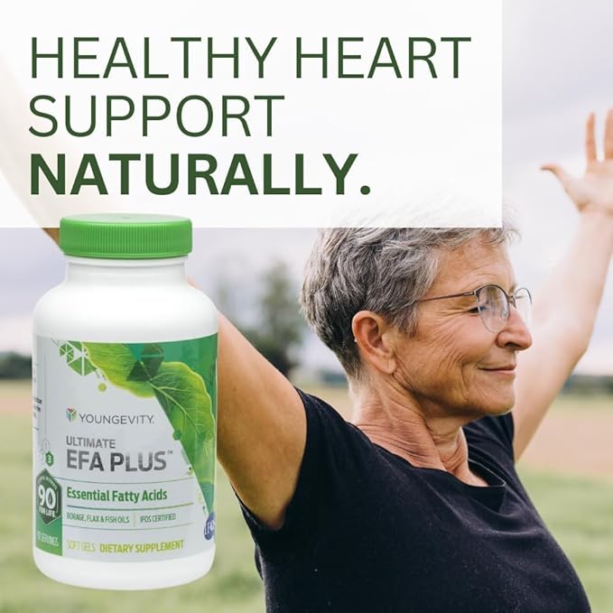Youngevity Ultimate EFA Plus – Essential Fatty Acids, 90 Soft Gels – Balanced Fish Oil Formula