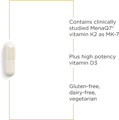 Integrative Therapeutics K2 + D3, Cardiovascular Support*, Bone Support*, Vitamin K2, Vitamin D3, 60 Capsules
