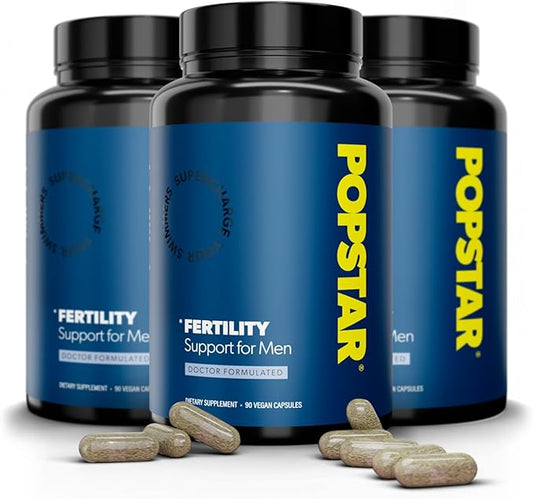 Fertility Supplement For Men - Doctor Formulated - Made in the USA - Men's Prenatal Vitamins - Male Fertility Supplements - Booster - Count & Motility Activator - 90 Vegan Capsules (3 Month Supply)