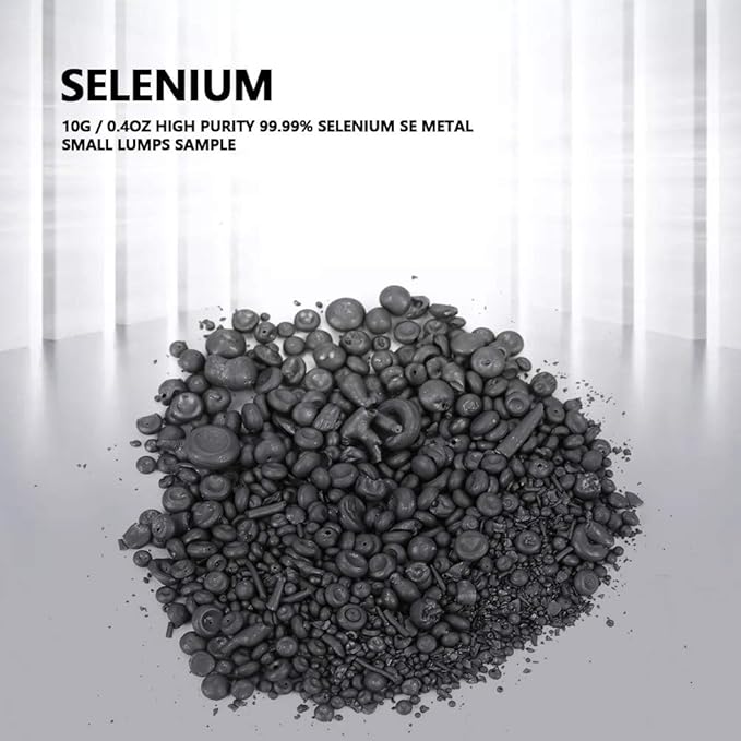 Selenium, 99.99% Selenium Metal Se Metal High Purity Selenium Small Lumps Sample 10g / 0.4oz Industrial Welding Welding