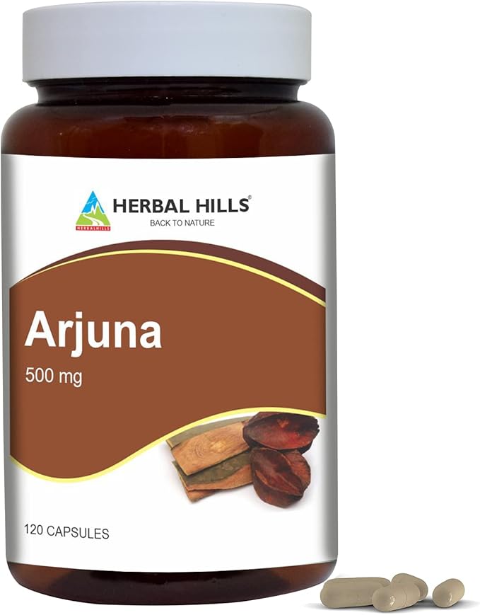 HERBAL HILLS Alfalfa Leaf Powder and Arjuna Capsules Terminalia Pack of 2 Combo