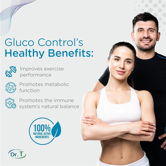 Dr. T Gluco Control Dietary Supplement - Garcinia Cambogia, Gymnema Sylvestre, White Kidney Bean Extract, Green Tea - 60 Capsules (1)