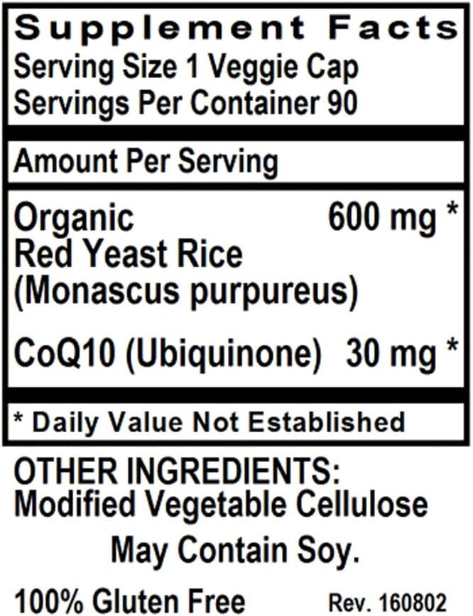 Red Yeast Rice, 90 Vegetarian Capsules