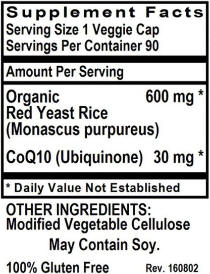 Red Yeast Rice, 90 Vegetarian Capsules