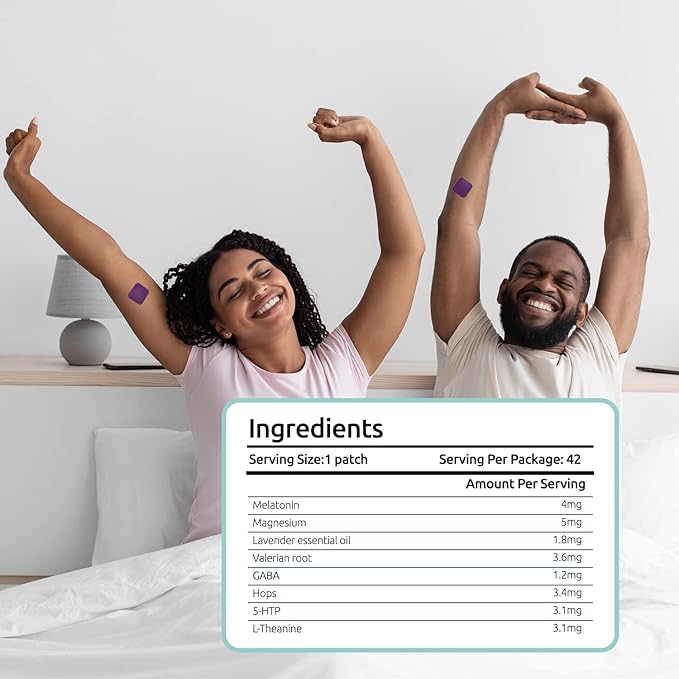 Sleep Patches, Sleep Patches for Adults, Upgraded Sleep Patches Set, Easy to Apply and Comfortable, Premium Ingredients, for Men and Women (42 Count (Pack of 1))
