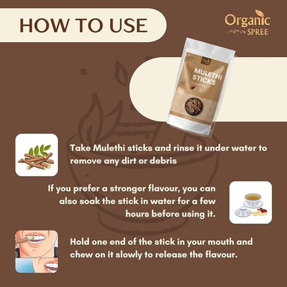 Licorice - Mulethi Sticks - 5.3oz (150gm) Pure and Natural Yashtimadhu - Jethimadh 150gm