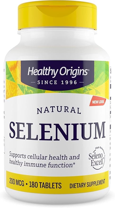 Healthy Origins Selenium 200 mcg (Seleno Excell, Fermented, Non-GMO, Gluten Free, Bladder Support, Immune Function, Cellular Support), 180 Tablets