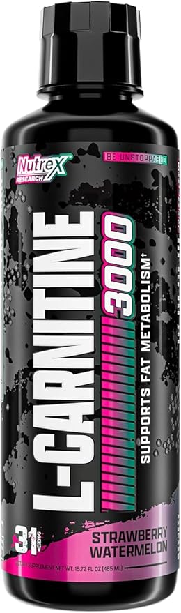 Nutrex Research Liquid Carnitine 3000 | Premium L Carnitine Liquid, Stimulant Free (Strawberry Watermelon)