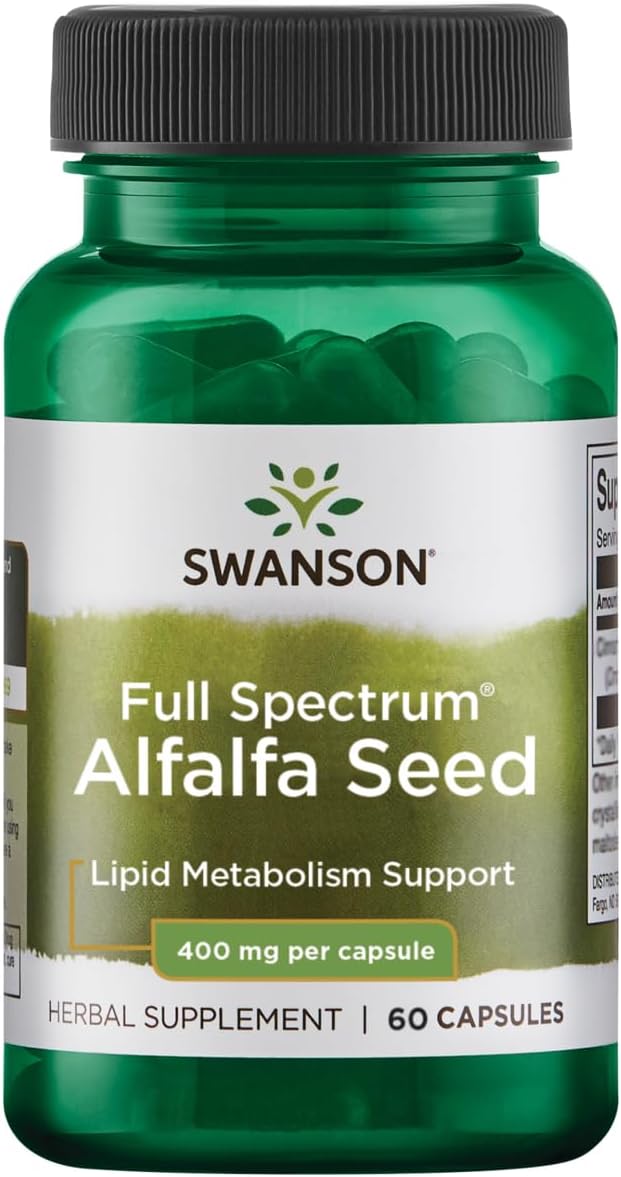 Swanson Full Spectrum Alfalfa Seed 400 Milligrams 60 Capsules