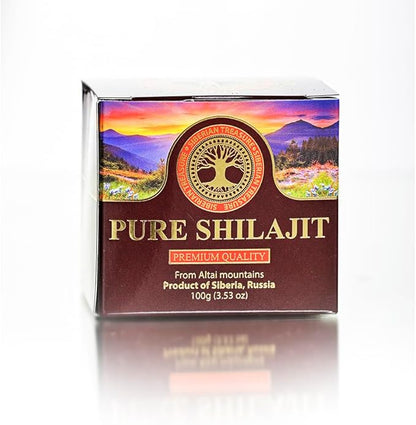 Pure Authentic Shilajit Siberian Mumijo Resin, 100 Grams, 3.5 OZ