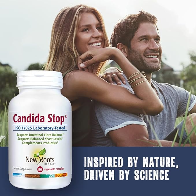 New Roots | Candida Cleanse Detox Supplement (90 Capsules), Stop Candida Overgrowth, Support Balanced Intestinal Flora with Oregano, Echinacea, Botanical Complex, Digestion Relief