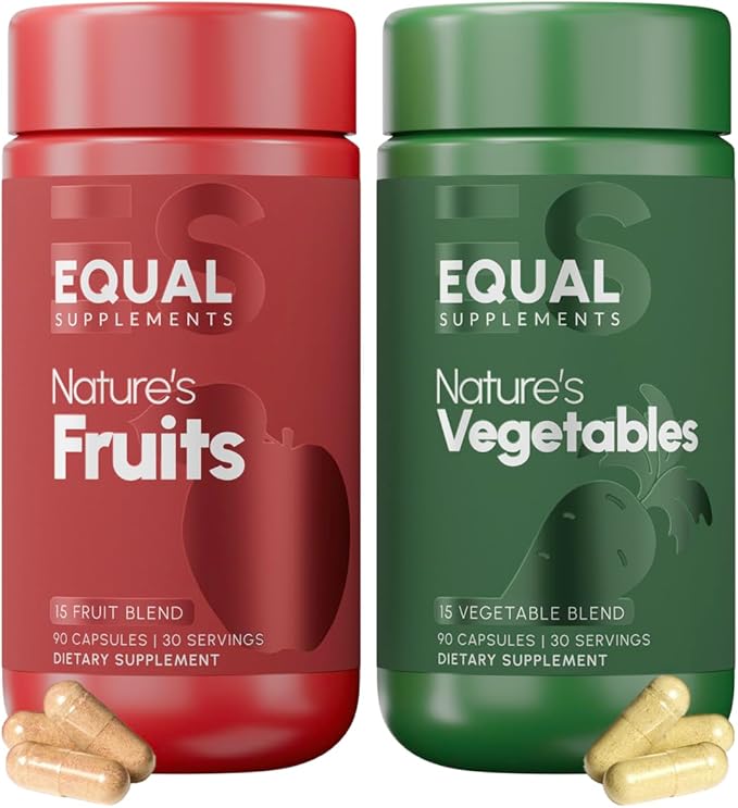 Fruits and Vegetables Supplements | Fruit and Veggies Supplement to Find Balance | of Nature, Fruit and Vegetable Capsules for Adults, Simply Natures Superfood | 90 Count, 1 Mo Set