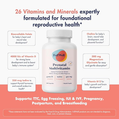 Fertility Trio | Prenatal Vitamin Lemon + DHA & Fertility Booster | Choline, Folate, Omega 3, Coq10, NAC, 26+ Vital Nutrients | Dietitian-formulated, Non-GMO, 3rd Party Tested, 30 Servings