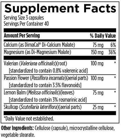 Designs for Health MyoSedate - Magnesium, Valerian Root, Passion Flower + Lemon Balm - Promotes Healthy Muscle Relaxation + Calm Support - Non-GMO Herb + Mineral Supplement (120 Capsules)