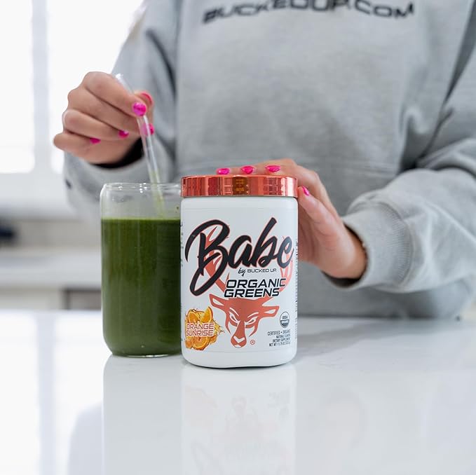 Greens Superfood Powder Orange Sunrise| 8 Most Essential Mixed Greens| Certified 100% Organic | Chlorella, Spinach, Kale, Spirulina, Alfalfa, Broccoli, Wheat Grass, & Barley Grass | 30 SERV | 11.75 OZ