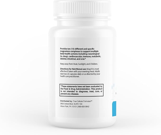 Mg10X Multi-System Magnesium | Supplement to Support Sleep - 60 Capsules | Enhanced Sleep, Immune System & Metabolic Support | Includes Magnesium Glycinate, Citrate and More