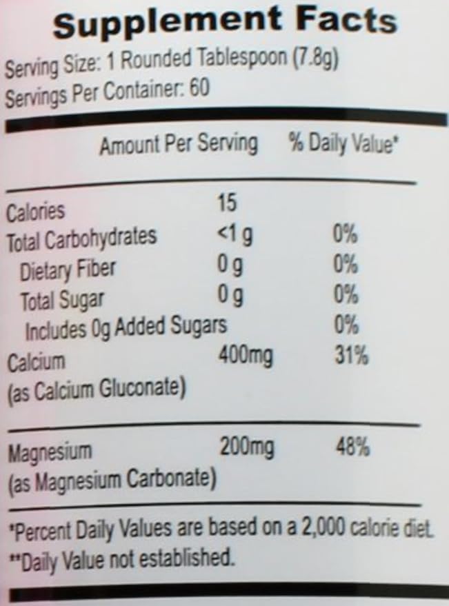 Peter Gillham's Cal-Mag, High Absorption 2:1 Calcium & Magnesium Citrate Powder; Supports a Healthy Response to Stress, Muscular & Bone Health, Reduce Cramps, Unflavored 16 oz