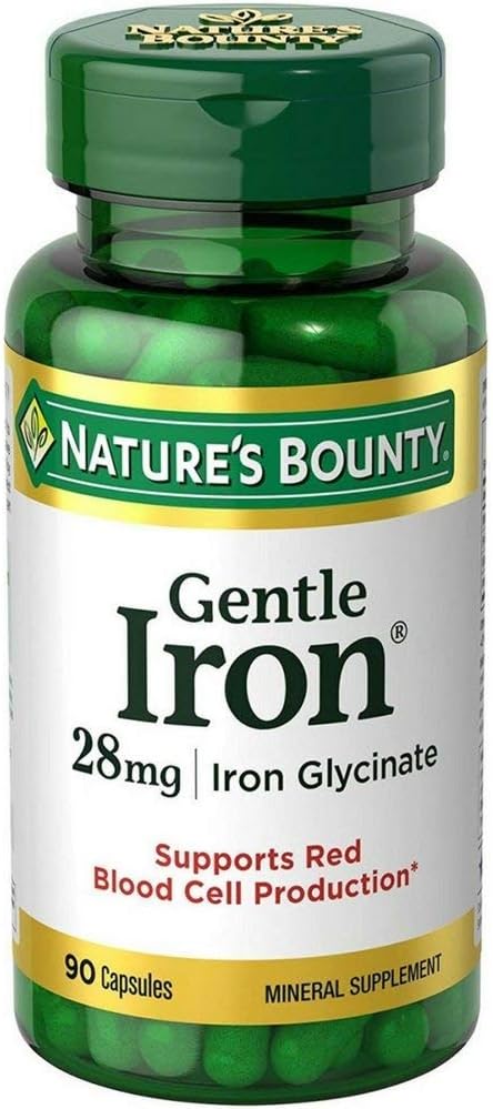 Nature's Bounty Gentle Iron 28 mg 90 Capsules