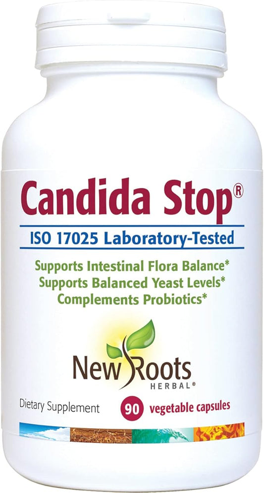 New Roots | Candida Cleanse Detox Supplement (90 Capsules), Stop Candida Overgrowth, Support Balanced Intestinal Flora with Oregano, Echinacea, Botanical Complex, Digestion Relief
