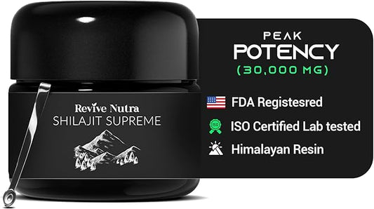 Shilajit for Men and Women - High Potency Himalayan Shilajit Resin, 90 Days Sundried in a vaccum, 85+ Trace Minerals & Fulvic Acid, Lab Tested - Proven for Energy Boost | Immune Support, 30g