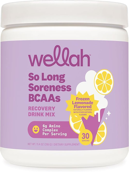 So Long Soreness BCAA Powder (Frozen Lemonade Flavored) 30 Servings - with Hydration Complex