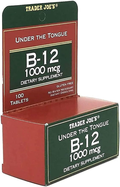 Trader Joe's Under The Tongue B-12 1000 mcg Dietary Supplement, 100 Tablets