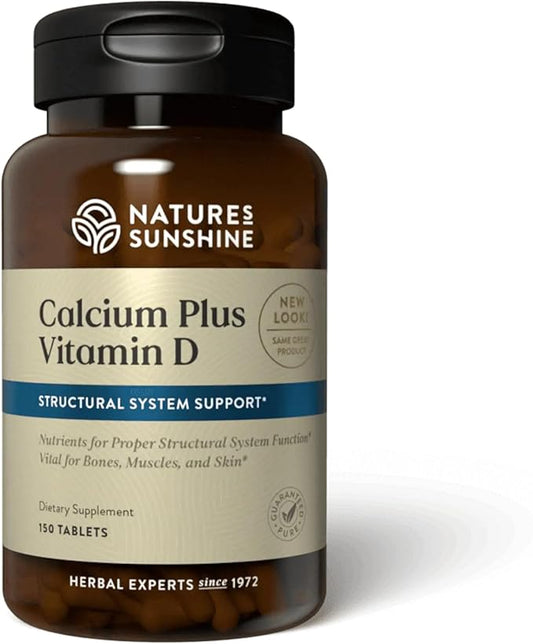 Nature's Sunshine Calcium Plus Vitamin D, 150 Tablets, Kosher | Powerful Vitamin Supplement for Adults Containing Vitamin D3, Calcium, and Magnesium