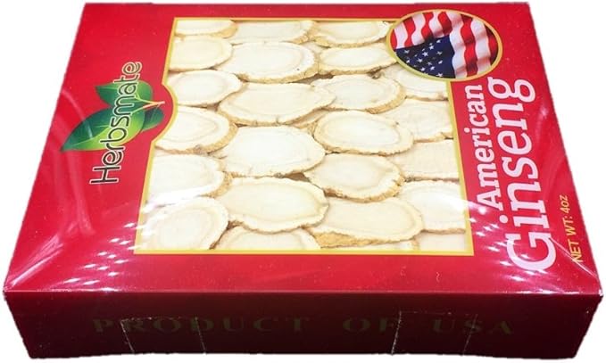 Hand-Selected A Grade American Ginseng Large Slice (4Oz. Box)