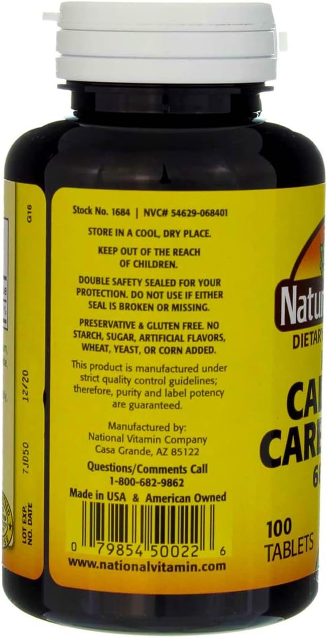 Nature`s Blend Calcium Carbonate 600mg Tablets 100 ct (pack of 2)