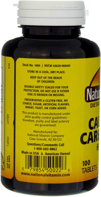 Nature`s Blend Calcium Carbonate 600mg Tablets 100 ct (pack of 2)