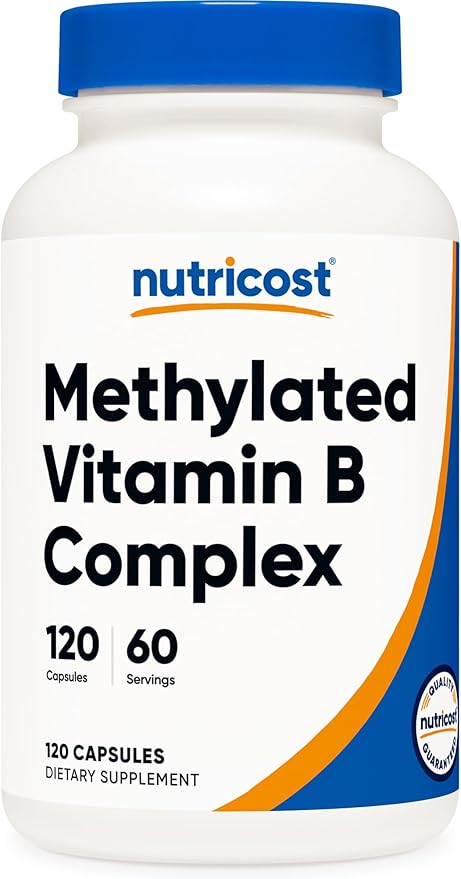 Nutricost Methylated Vitamin B Complex 120 Capsules - (60 Servings) Gluten-Free
