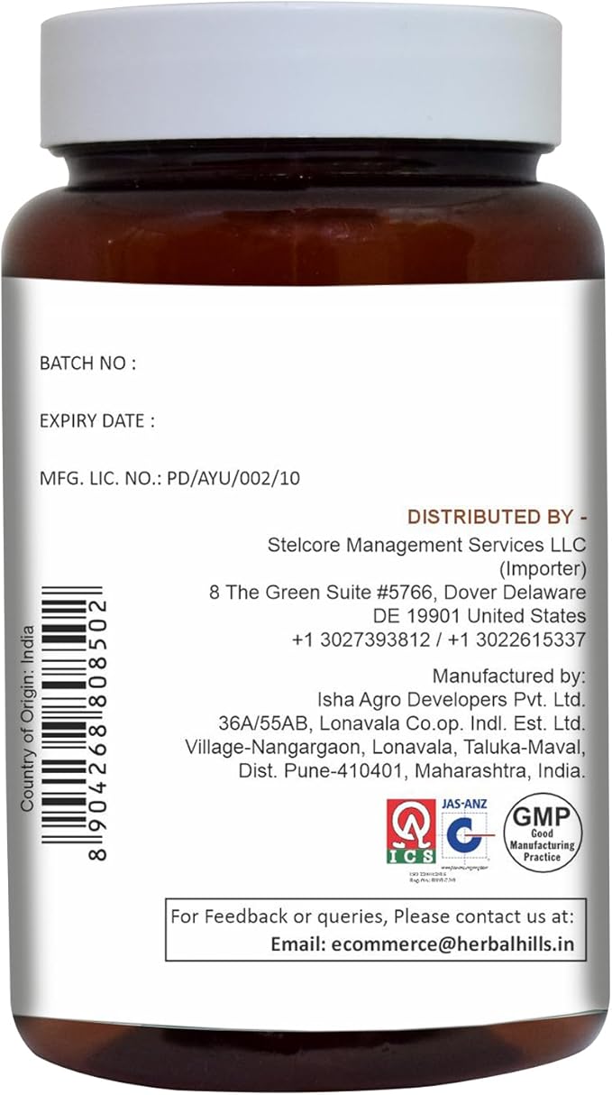 HERBAL HILLS Arjuna Capsules (Terminalia Arjuna) | 120 Count (500 mg) | Standardized Extract Wellness and Health Supplements with Arjuna Bark Extract