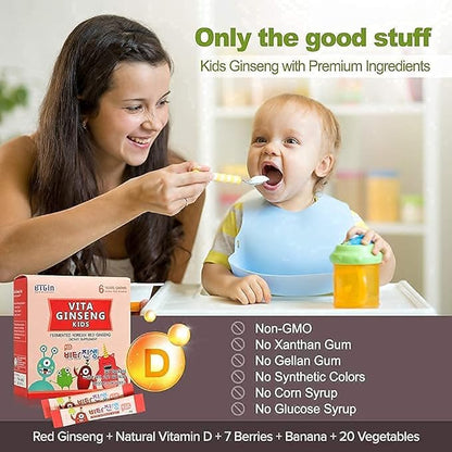 Saponin Hanppuri Immune and Stamina Boost + VITA Ginseng Kids Immune Support and Memory Function for Children Premium Bundle